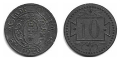 10 pfennig (Ciudad de Danzig-Provincia prusiana de Prusia Occidental)