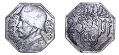 25 pfennig (Ciudad de Weilburg-Provincia prusiana de Hesse-Nassau)