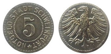 5 pfennig (City of Schweinfurt-Federal State of Bavaria)