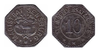 10 pfennig (Sensburg)