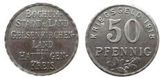 50 pfennig (Districts of Bochum, Gelsenkirchen and Hattingen-Prussian Province of Westphalia)