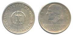 3 reichsmark (Gotthold Lessing 200th birthday)