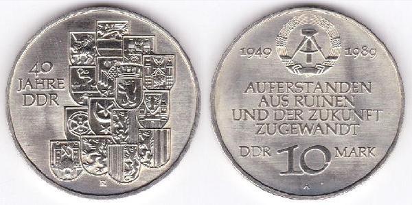 10 mark (40th Anniversary of the GDR Government)