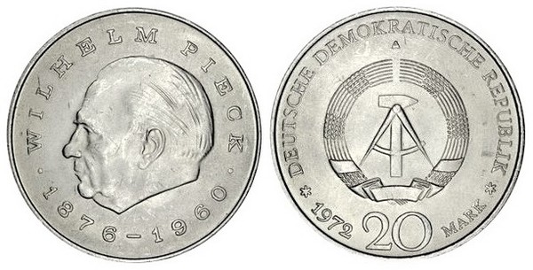 20 mark (First President Wilhelm Pieck)