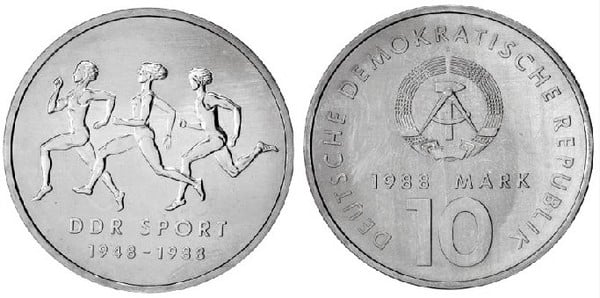 10 mark (40th Anniversary of Sports in East Germany)