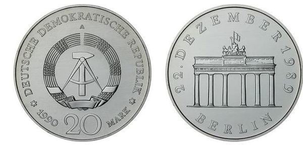 20 mark (Opening of the Brandenburg Gate on 22.12.1989)