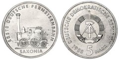 5 mark (150 Aniversario de la Primera Locomotora Alemana de Sajonia)