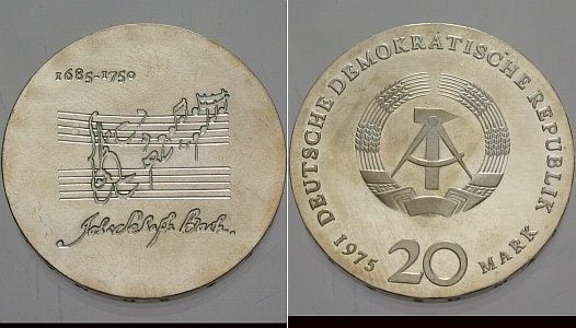 20 mark (225th Anniversary of the Death of Johann Sebastian Bach)