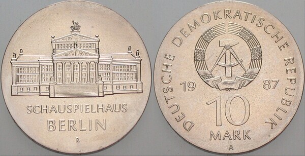 10 mark (750 Aniversario de Berlín - Konzerthaus Berlin)