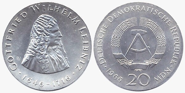 20 mark (250th Anniversary of Gottfried Wilhelm Leibniz's Death)