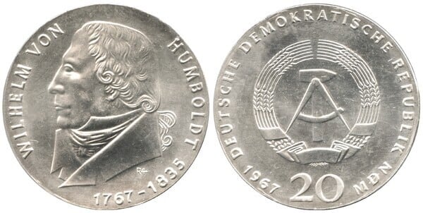 20 mark (200th Anniversary of the Birth of Wilhem Von Humboldt)