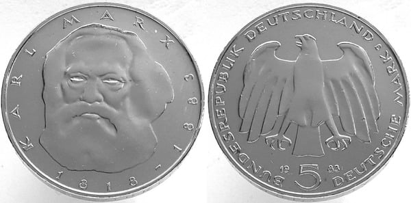 5 mark (100th Anniversary of the Death of Karl Marx)