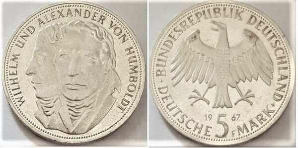 5 mark (Wilhelm and Alexander von Humboldt)