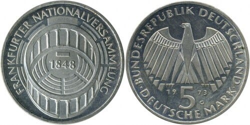 5 mark (125th Anniversary of the Frankfurt Parliament)