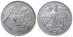 5 mark (150 aniversario de la Unión Aduanera Alemana)