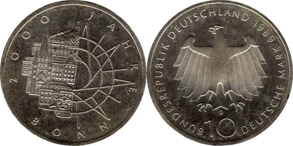 10 mark (2,000th Anniversary of the City of Bonn)