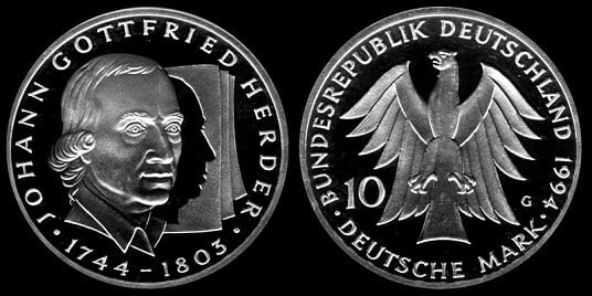 10 mark (100th Anniversary of the Birth of Johann Gottfried Herder)