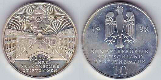 10 mark (300th Anniversary of the Francke Foundations in Halle)