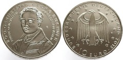 10 euro (200 Aniversario del Nacimiento de Georg Büchner)