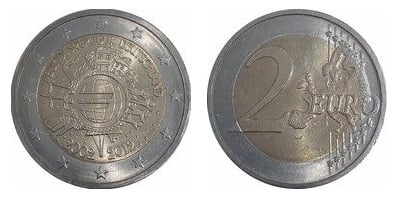 2 euro (10th Anniversary of the Circulation of the Euro)