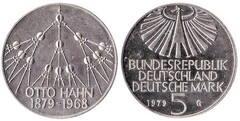 5 mark (100 Aniversario del Nacimiento de Otto Hahn)