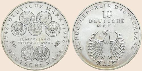 10 mark (50 years of the German Mark)