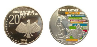 20 euro (125th anniversary of Erich Kästner's birth)