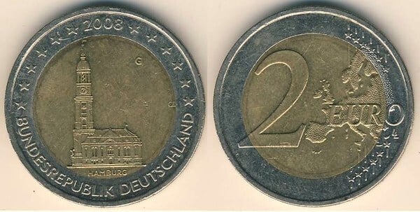 2 euro (Federal State of Hamburg)