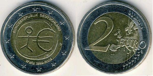 2 euro (10th Anniversary of Economic and Monetary Union / EMU / WWU)