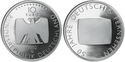 10 euro (50th Anniversary of German Television)