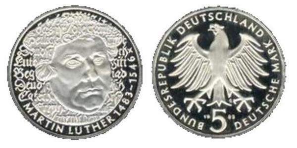 5 mark (500th Anniversary of the Birth of Martin Luther)