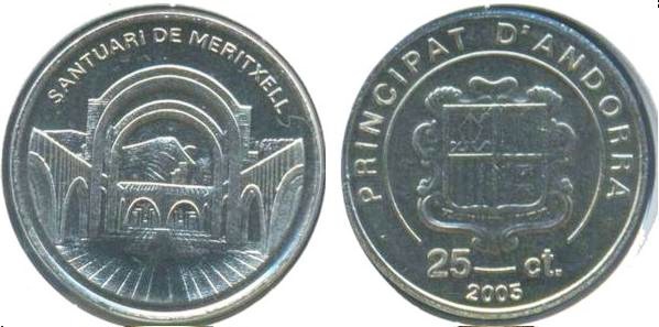 25 cèntims (Sanctuary of Meritxell)