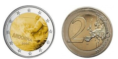 2 euro (100 years of Andorra skiing)