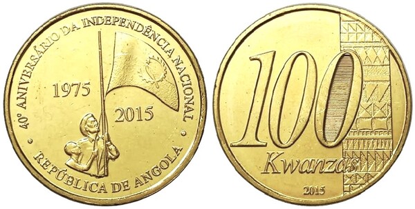 100 kwanzas  (40th Anniversary of Independence)