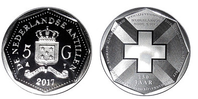 5 gulden (150 años Cruz Roja)
