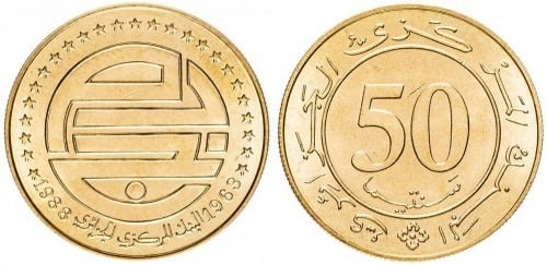 50 centimes (25th Anniversary of the Central Bank)