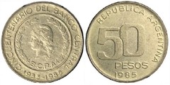 50 pesos (50 Aniversario del Banco Central)