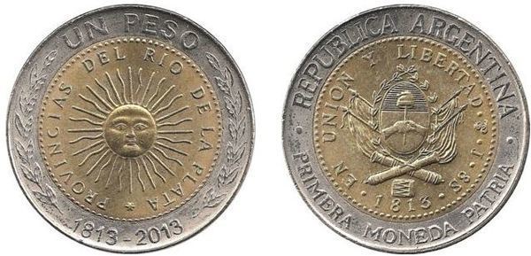 1 peso (Bicentennial of the First Patriotic Coinage)