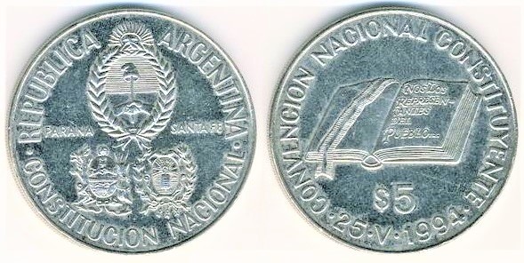 5 pesos (National Constituent Convention)