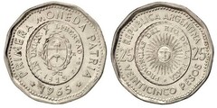 25 pesos (Conmemorativa de la Primera Moneda Patria)