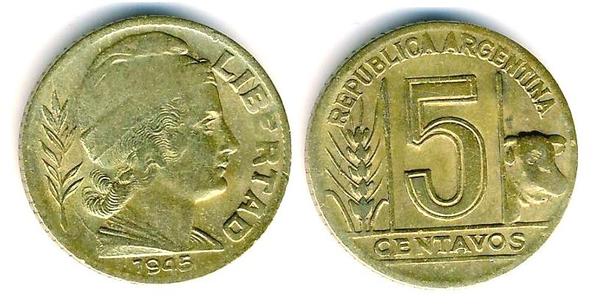 Coin 5 centavos 1942 1950 of Argentina Updated Value Foronum