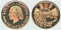 5 pesos (50 Aniversario de la Muerte de Eva Perón)