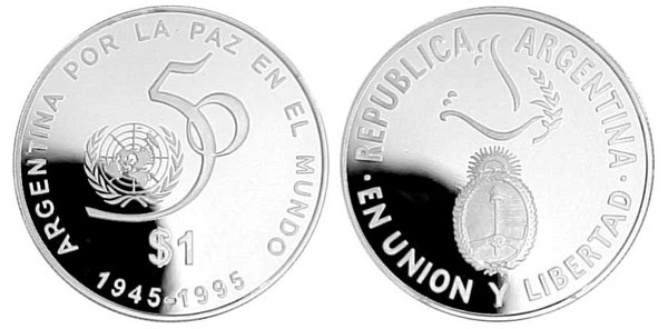 1 peso (50th Anniversary of the UN)