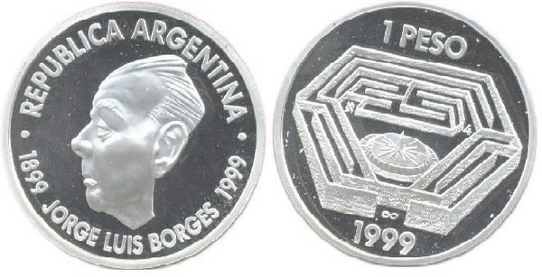 1 peso (Jorge Luis Borges' Birth Centenary)