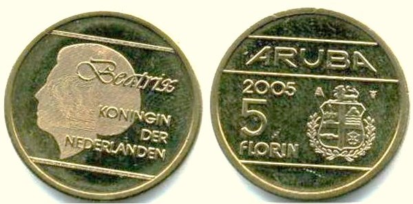 Coin 5 flor n 2005 2013 of Aruba Updated Value Foronum