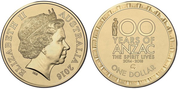 1 dollar (100th Anniversary of the ANZAC National Celebration)