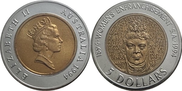 5 dollars (100th Anniversary of the Emancipation of Women - Mary Lee)