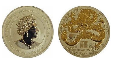 1 dollar (Year of the Dragon-Golden Silver)