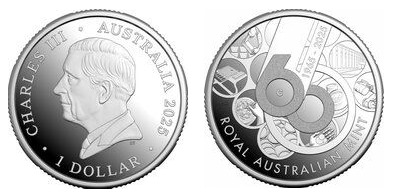 1 dollar (60 years of the Royal Australian Mint)