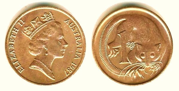 Coin 1 cent Elizabeth II 1985 1990 of Australia Updated Value